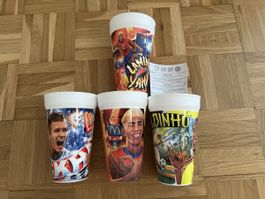 4 McDonald's Fussball Becher limitierte Edition neu