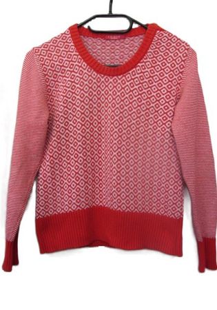 Gr. 38 Baumwollpulli rot Retrolook von ESISTO CONBIPEL