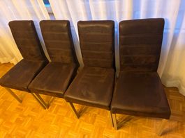 4x Brauner Essstuhl
