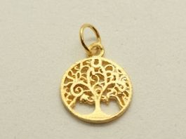 Anhänger Baum d. Lebens Silber 925 vergoldet