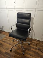 Bürostuhl Vitra EA 219 Leder Schwarz sehr guter Zustand