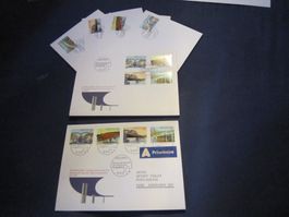 CH 1991 FDC Serie und einzeln und 1x mit Adresse, AK Stempel