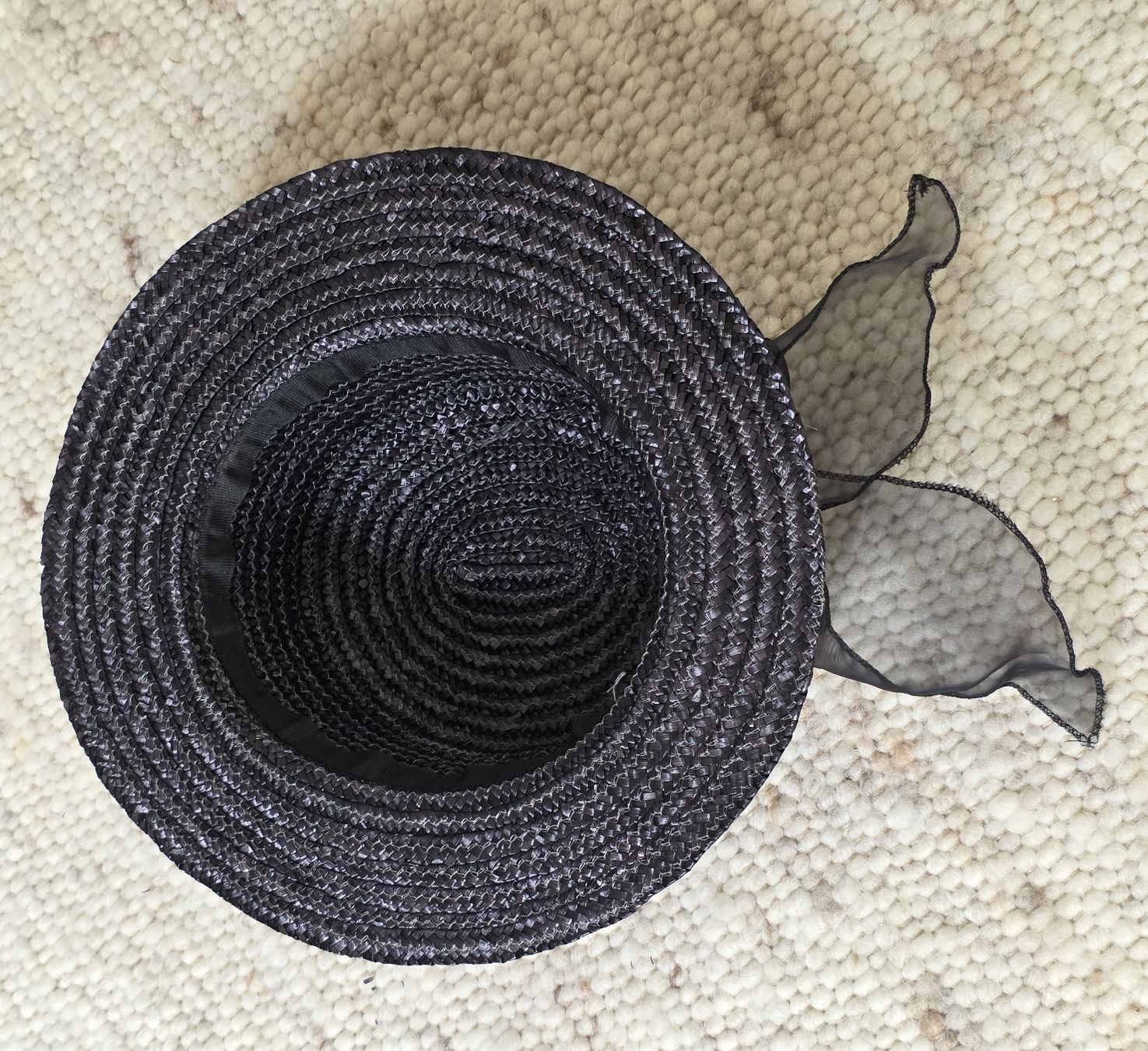 Copricapi, berretti & cappellini:  Wunderschönes Strohhut Damen schwarz mit Schleife  – Nuovo (secondo la descrizione) da Rheinsulz venduto da Gilea 5