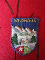 ANTIKER WILDHAUS AUFNÄHER KLEIN FÜR JACKE GEBRAUCHT
