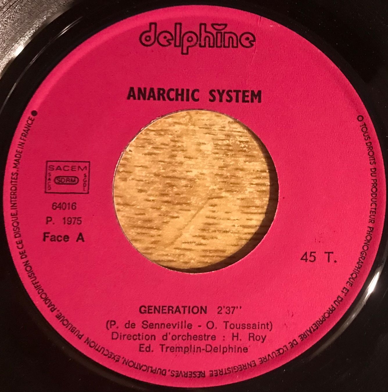 Dischi in vinile: ANARCHIC SYSTEM - GENERATION – Usato da Bussigny venduto da vinyl-pas-cher 2