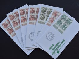 Markenheftchen 1985   7 Briefe mit allen Ausgaben  B2907Q