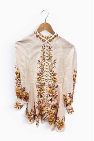 Zimmermann aliane dress golden floral