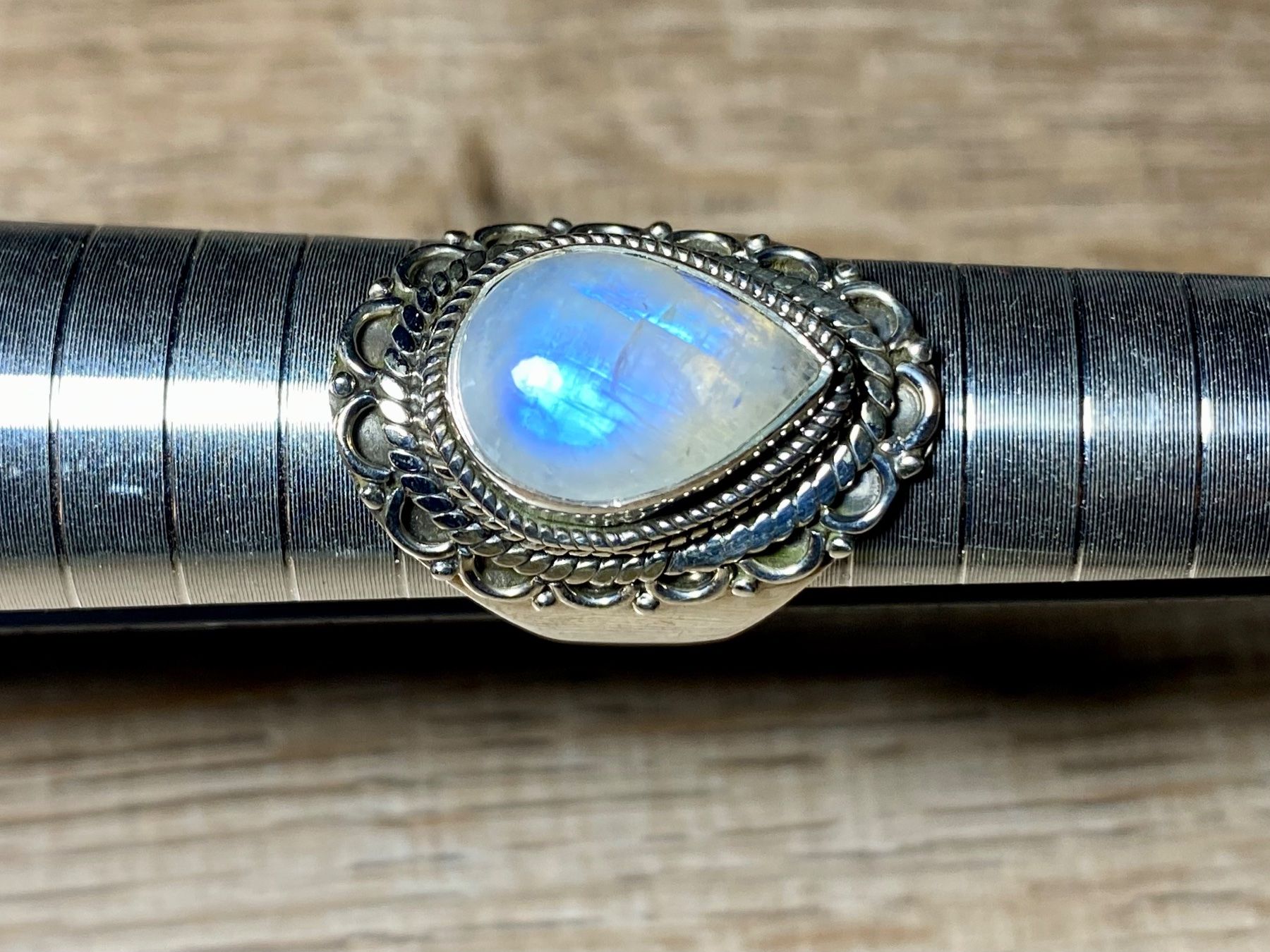 Anelli: Orientalischer Silber 925 Ring mit natürlichem Mondstein – Nuovo e nell'imballaggio originale da Laax venduto da Kiki_Kingdom3 8