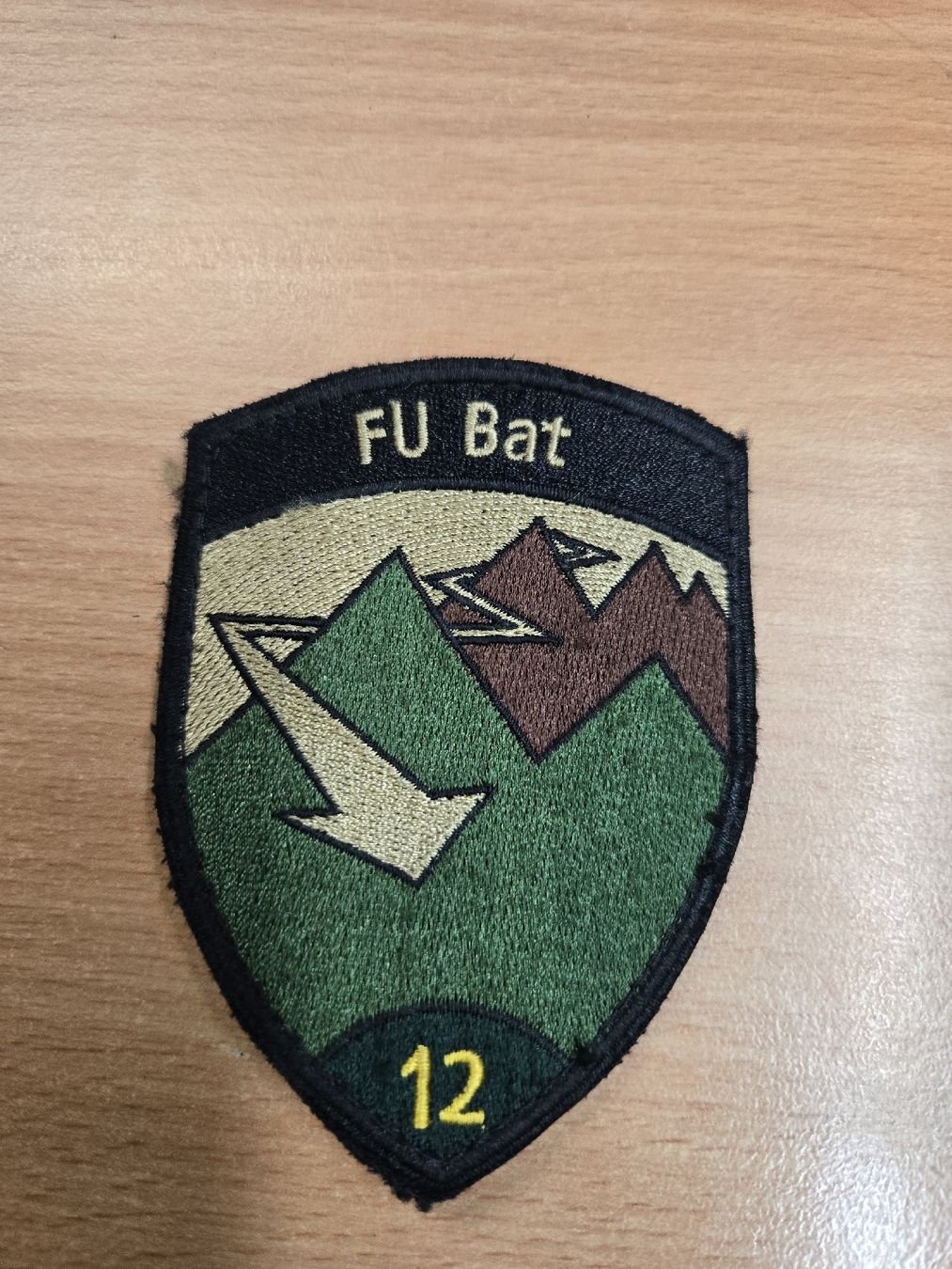 Schweizer Armee Placchette & Badge: Badge FU Bat 12 grün mit klett – Nuovo (secondo la descrizione) da Wolfhalden venduto da ion_z9kr