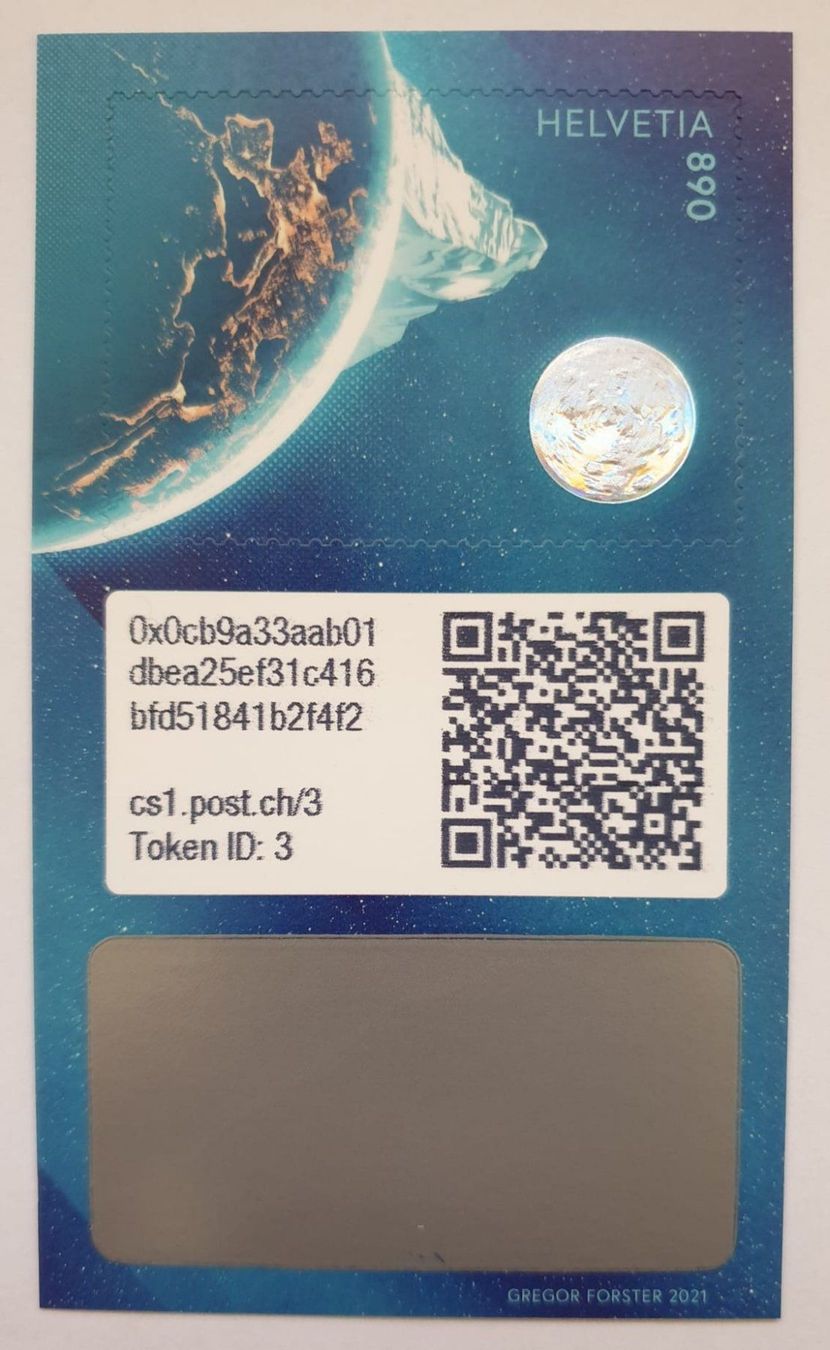 Tutti i francobolli: Swiss Crypto Stamp Piz Bernina ID 3 – Nuovo e nell'imballaggio originale da Winterthur venduto da andrekeller95 1