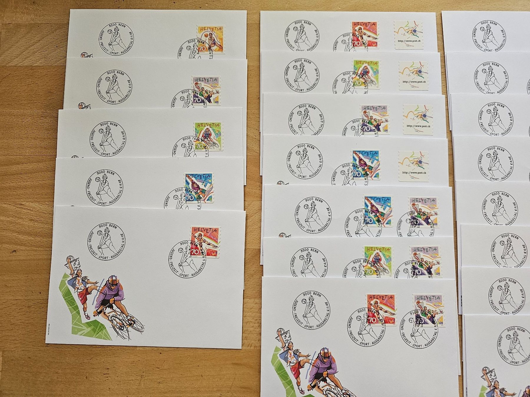 Alle Briefmarken: 1998 FDC Jugend, Freizeit, Sport Nr. 953-957 – Gebraucht aus Leimbach AG von jaja79 1