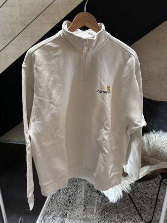 The Carhartt WIP Half Zip American Script Sweatshirt 