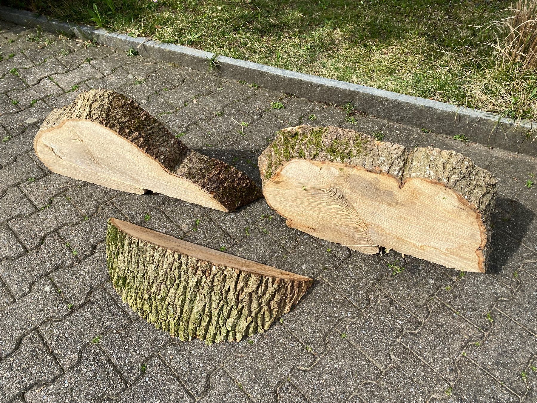 Articoli in legno: 3 schöne Esche-Baumscheiben – Usato da Feldbach venduto da Olive1 7