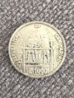 piece en argent italienne 1000lire sans marino 14.gr