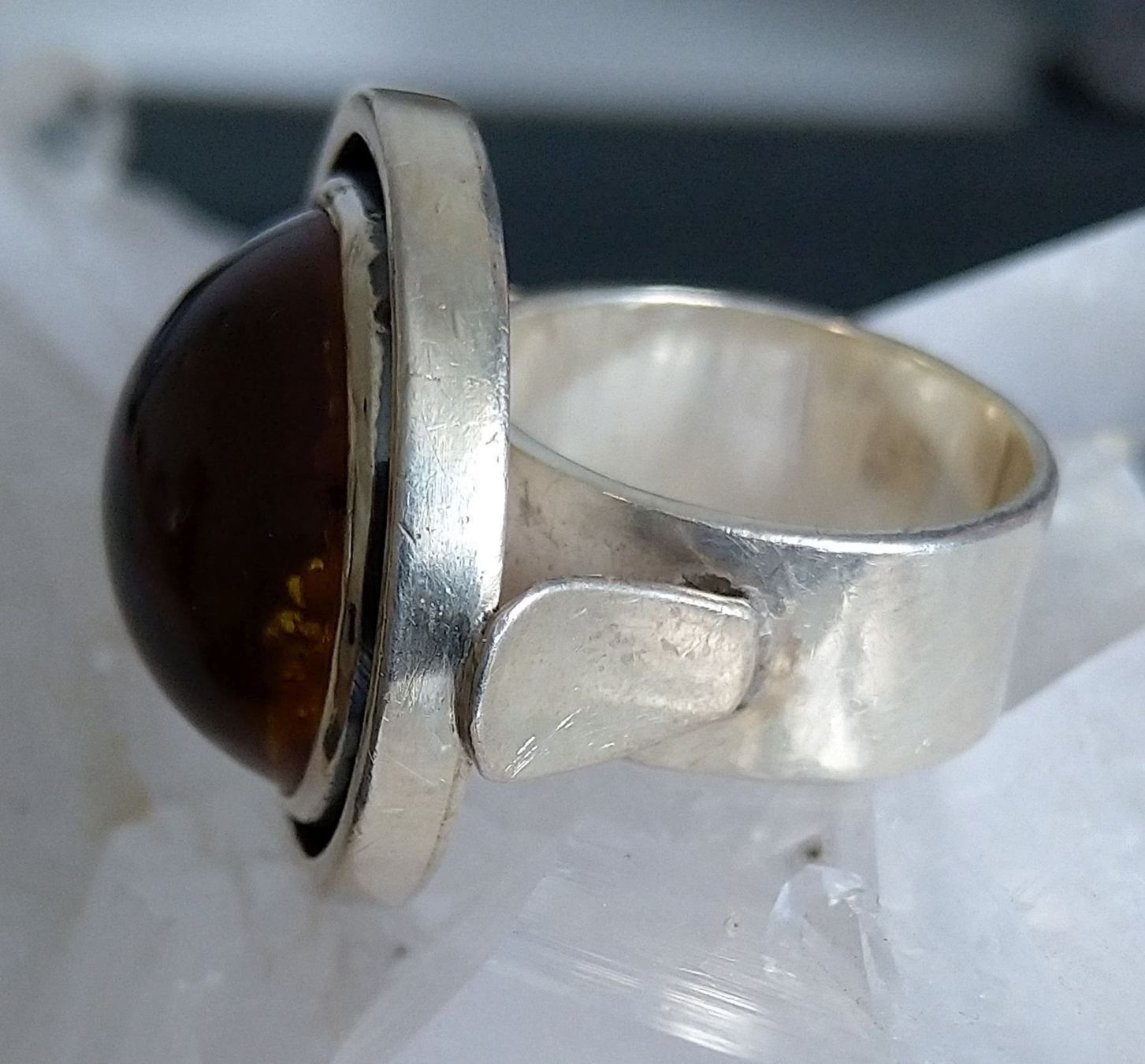 Anelli: TOLLER BERNSTEIN RING IN 925 SILBER – Usato da Romanshorn venduto da Glitzer-Paradies 3