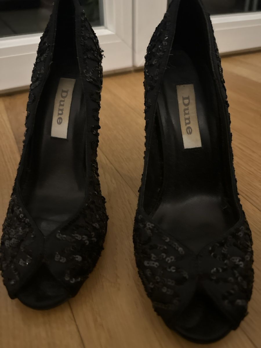 Dune London Scarpe da donna: Elegant Black Sequin Dune Heels, Size 5 – Usato da Bouveret venduto da dou_g8q7 2