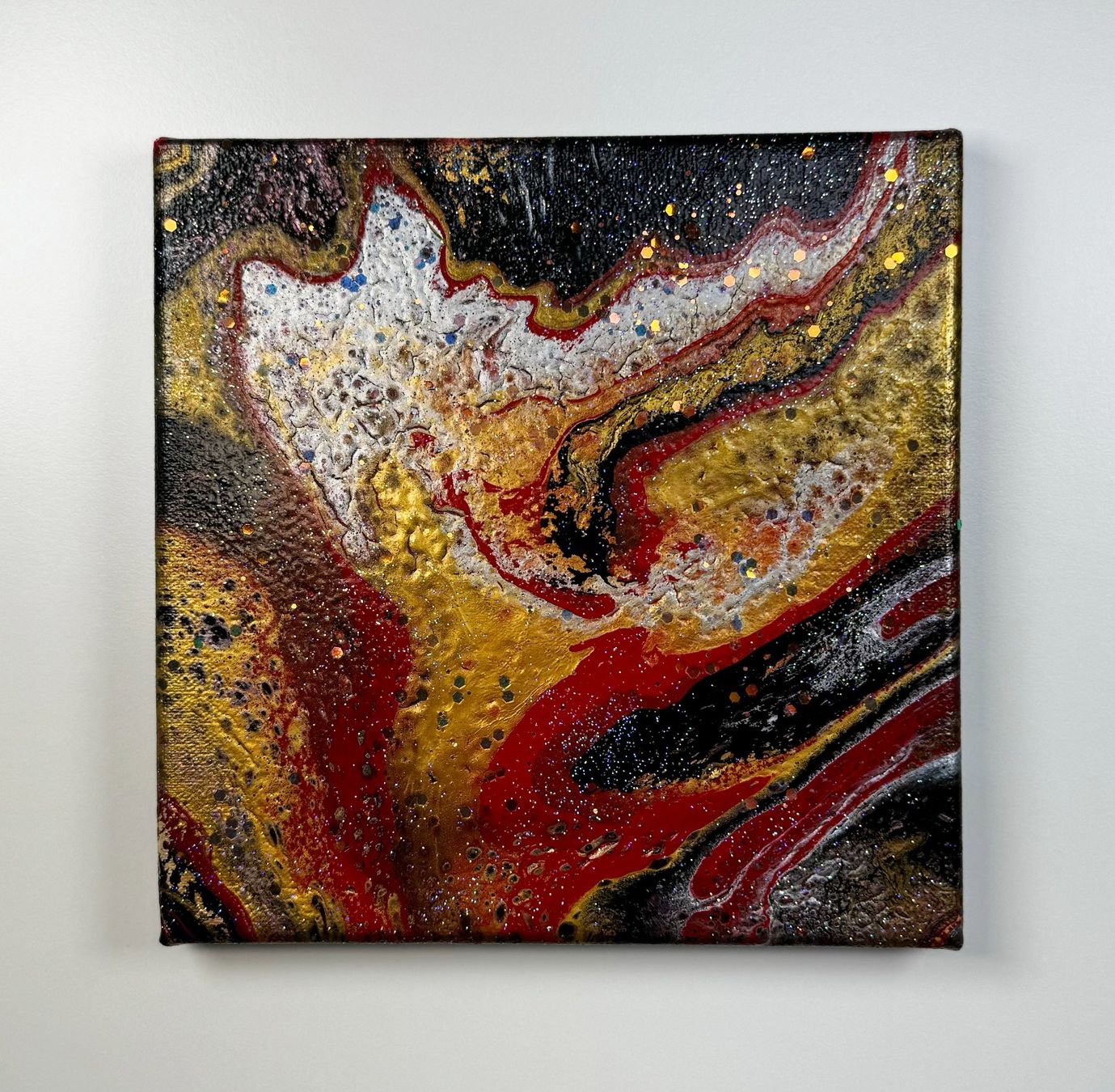 Dipinti: Acryl-Flüssigmalerei, quadratisch – Usato da Schlieren venduto da MayaSheng1983