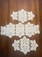 Handgemachte Deckchen, Tischsets, Weissstickerei, Vintage