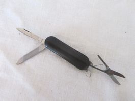 Kleines Taschenmesser schwarz 3 Werkzeuge gebraucht