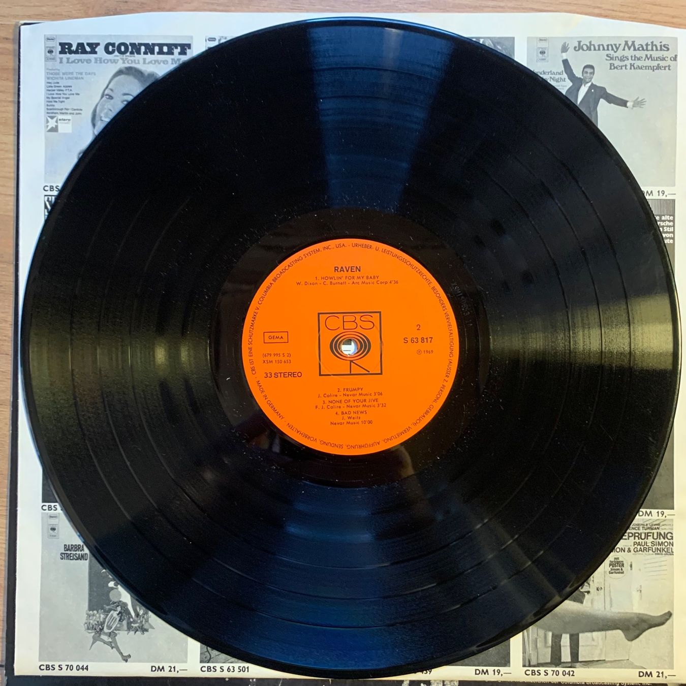 Dischi in vinile: RAVEN - RAVEN...OG GER 1969...VG+/VG+ – Usato da Gals venduto da Diskopatshop 3