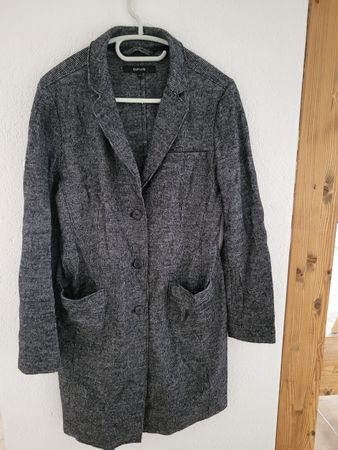 Opus Damen Wintermantel Gr. 42 schwarz weiss, top Zustand