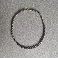 Hämatit Halskette 49cm, ca. 6mm Kugeln - hochwertig!