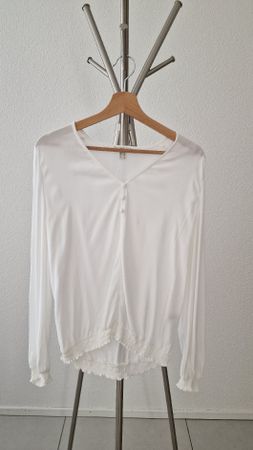 edc by Esprit weisse Viskose-Bluse, Gr. S – NEUWERTIG