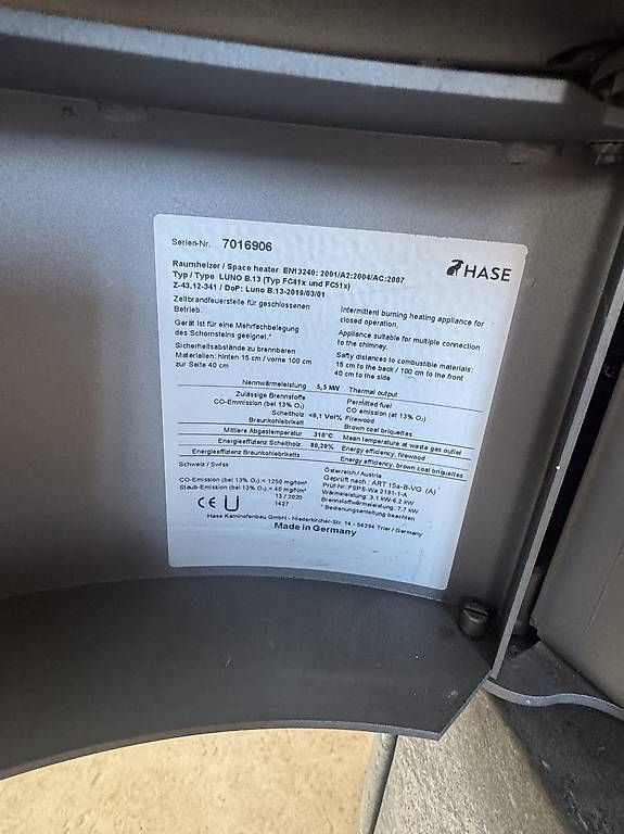 Poêles de chauffage: Hase Cheminéeofen  – D'occasion à Unterterzen par bia_86s2 2