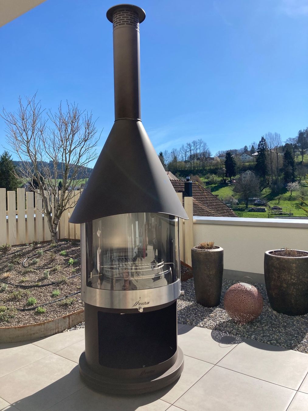 Camini: Mobiler Grillkamin Firestar DN 800 Swing Glas – Nuovo (secondo la descrizione) da Gontenschwil venduto da Zdravi