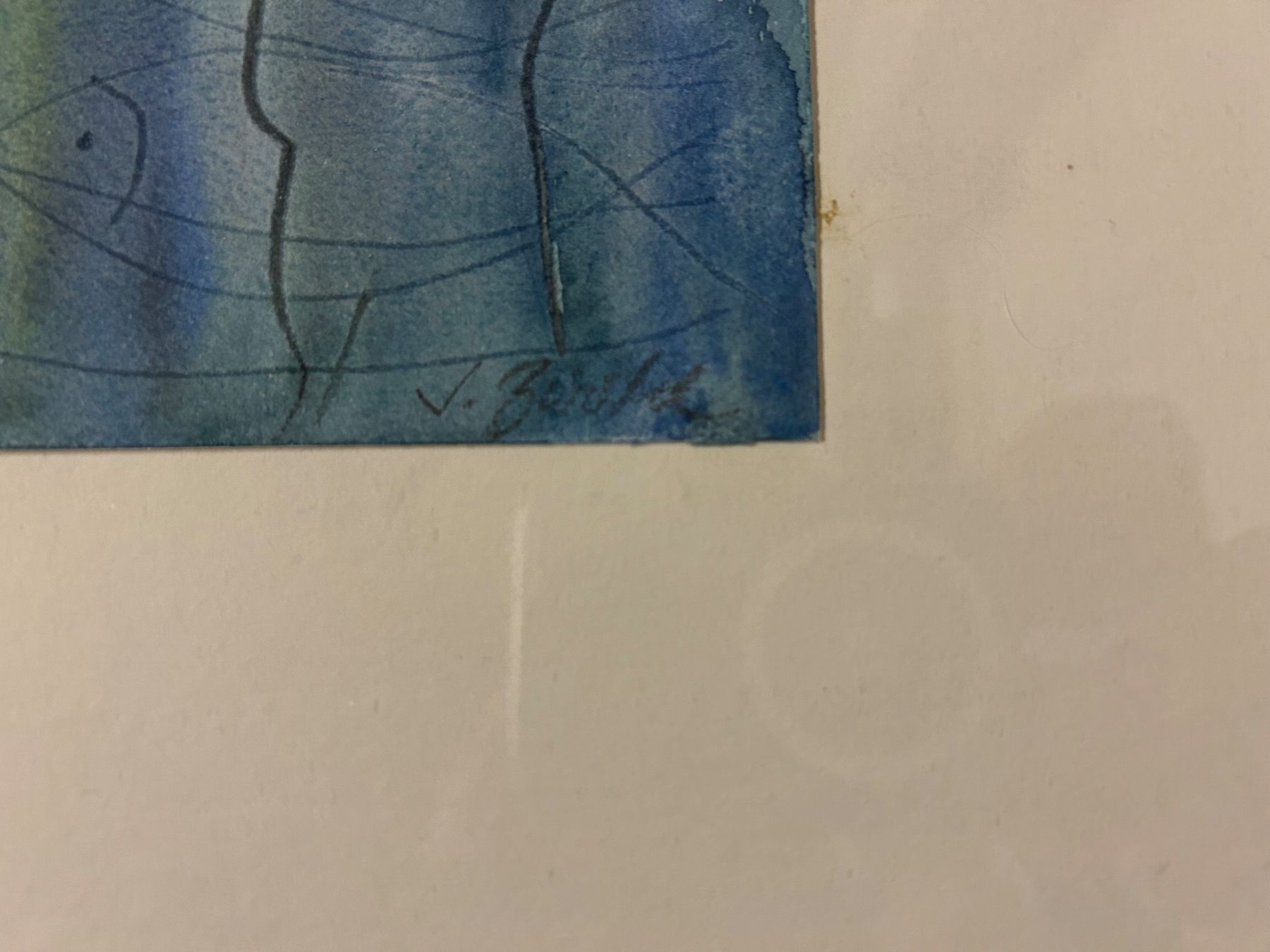 Gemälde: Aquarell Abstrakte Kunst, Signiert ? – Gebraucht aus Lanzenhäusern von vic63 3