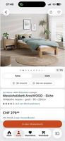 Massiv Holzbett 90x200