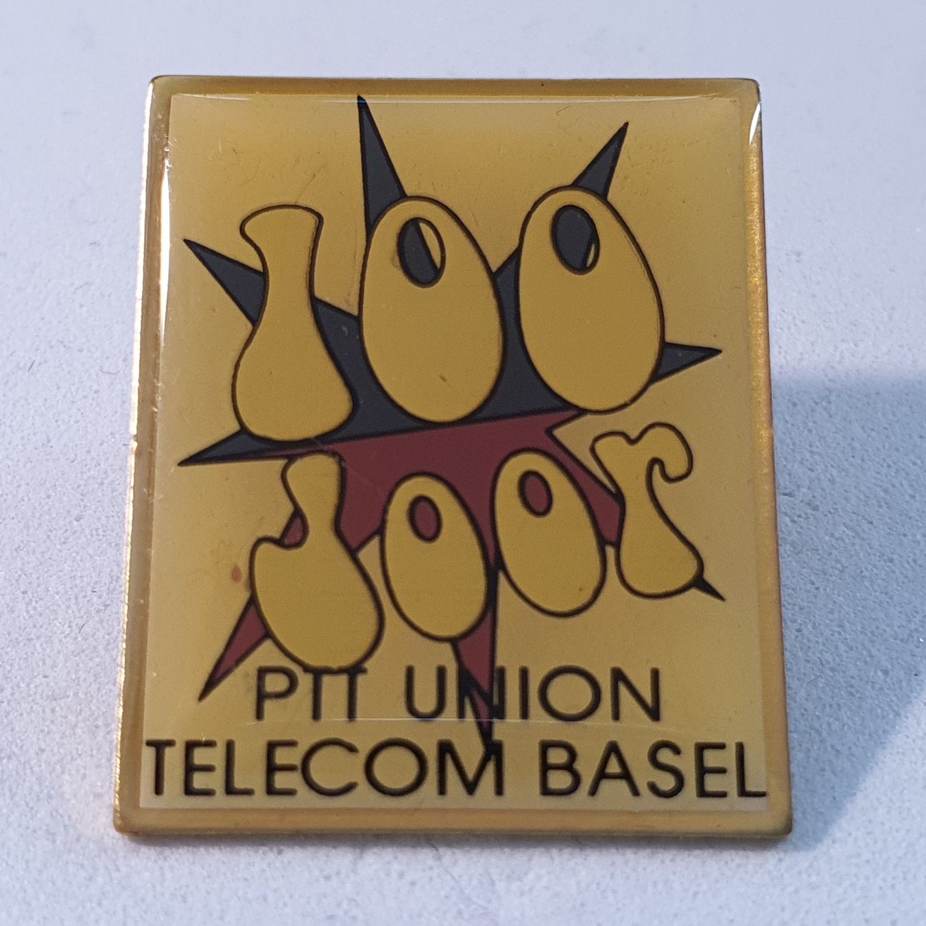 Plaketten & Abzeichen: Z741 - Pin PTT Union Telecom BASEL  100 Joor – Gebraucht aus Reinach BL von Boston-Verkauf