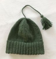 jägergrüne Appenzeller Zipfelmütze, handgestrickt