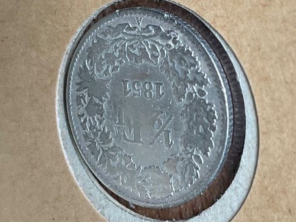 Alle Münzen: 50 Rappen 1851, Silber – Gebraucht aus Kreuzlingen von tummetott71 2
