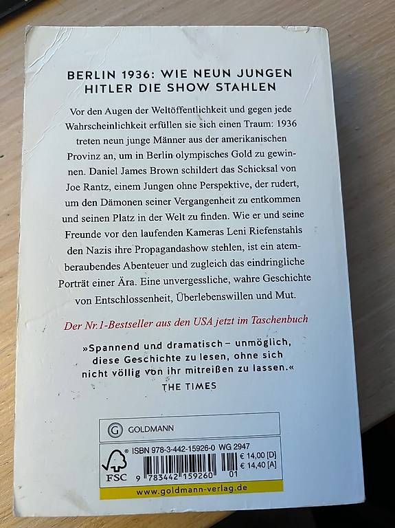 Libri: Das Wunder von Berlin / Daniel James Brown – Usato da Eschlikon TG venduto da Farewell01 1