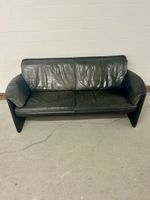 Leolux Leder Sofa Schwarz/GrauVintage Retro 80er Jahre