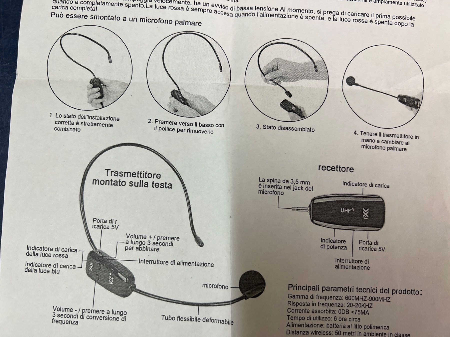 Cuffie: Wireless Microphone/Kopfhörer(a) – Nuovo (secondo la descrizione) da Rorschach venduto da TimelessTrading 3