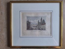 kolorierter Stich, K. Gunkel -„Feldherrenhalle in München“