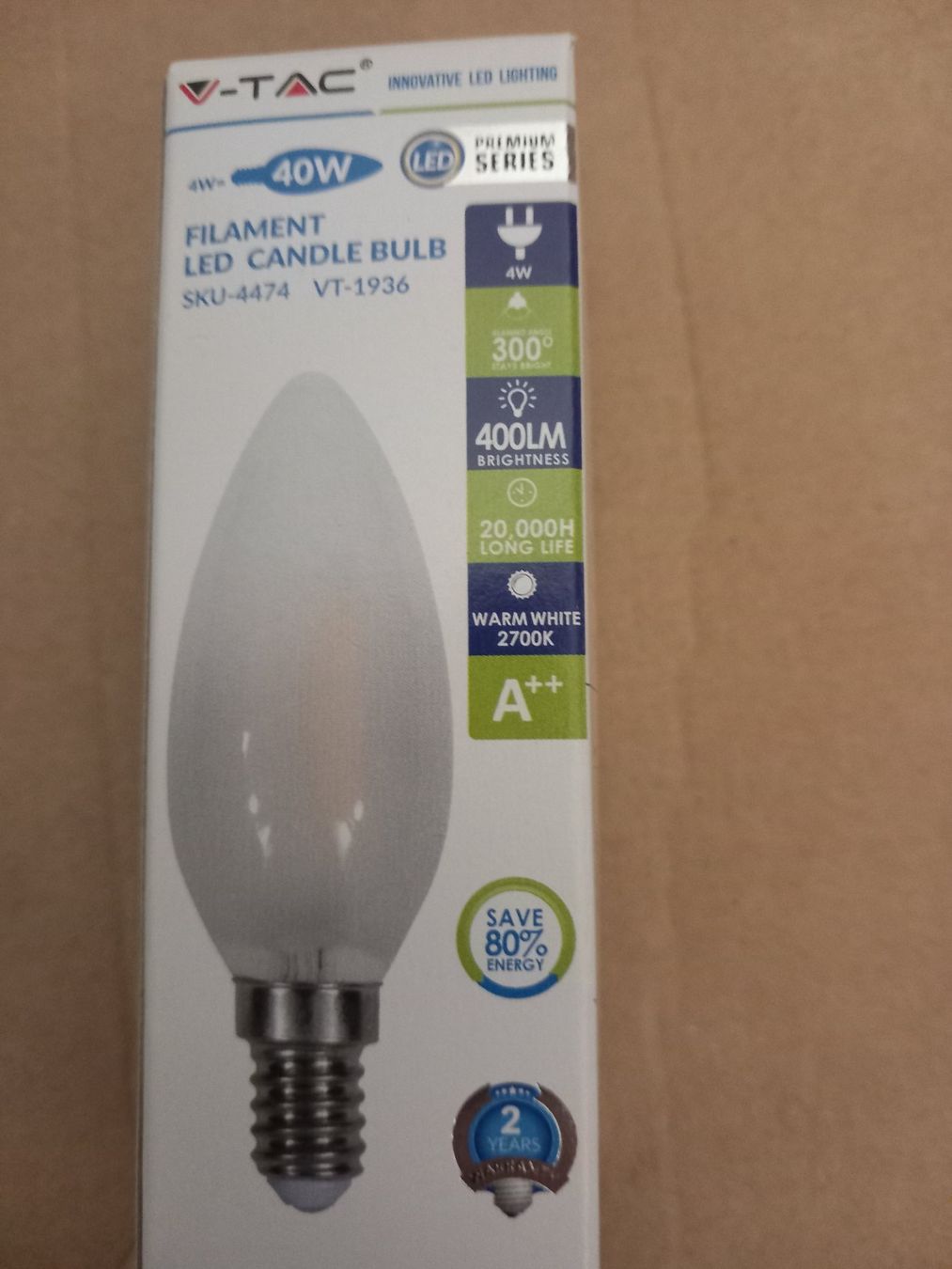 Lampen: LED Lampe E14 4W filament 2700K dimmbar – Neu und originalverpackt aus Thun von Beroshop 1