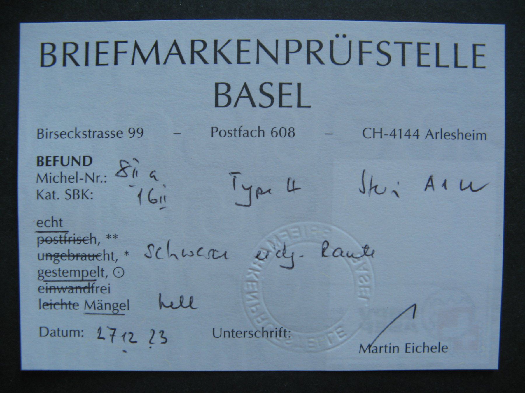 Tous les timbres: Rayon II, 16 II, gestempelt, mit Prüfbericht – D'occasion à Frauenfeld par Interessent1 2