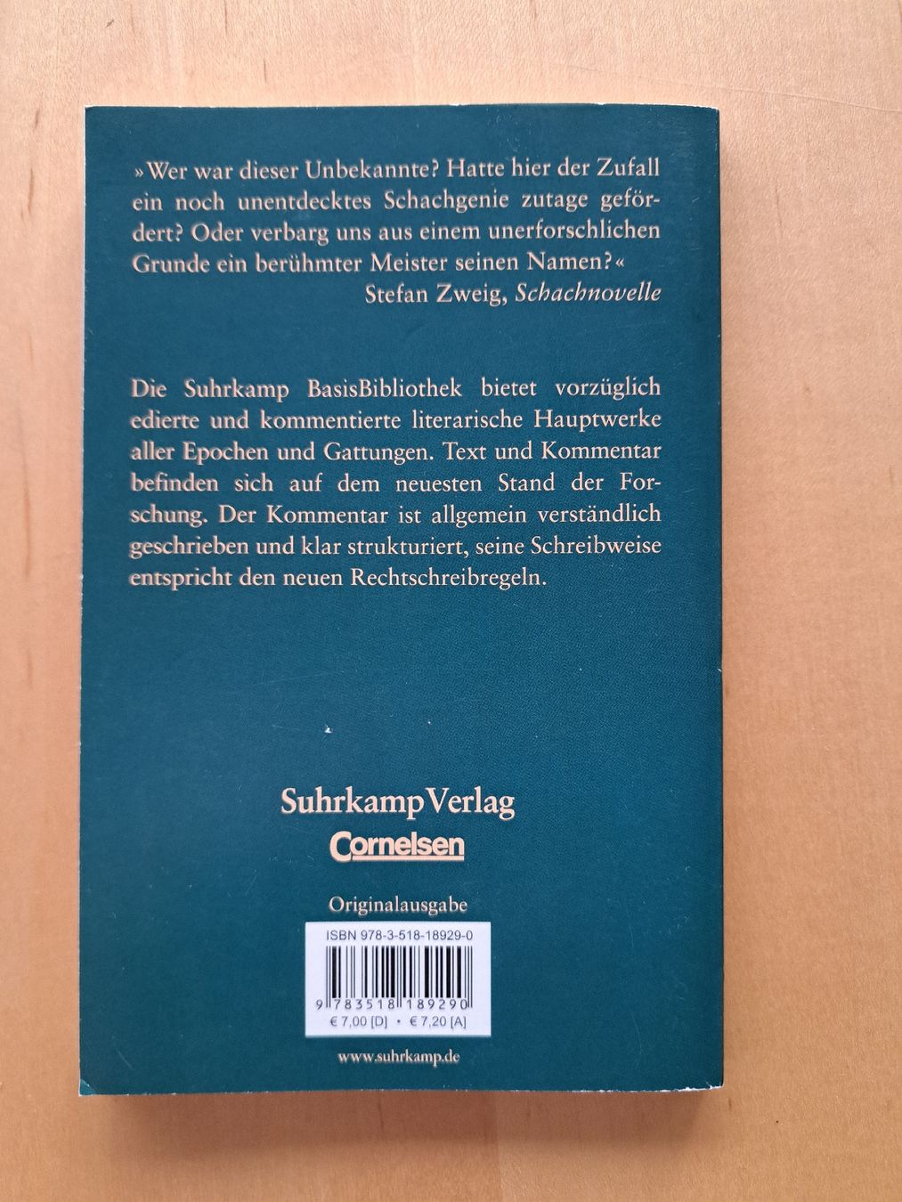 Bücher: Schachnovelle - Stefan Zweig – Neu (gemäss Beschreibung) aus Aarwangen von Flo_h 1