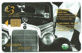 Telefonkarte Zypern Mercedes Oldtimer Auto