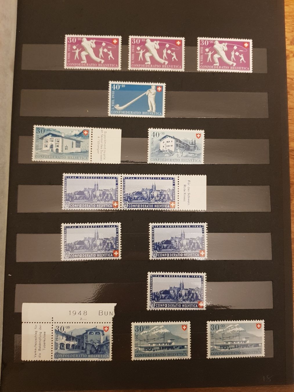 Tutti i francobolli: Pro Patria Briefmarken postfrisch – Usato da Jona venduto da Glareola
