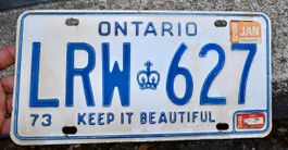 Nummernschild CANADA 19?? Ontario 79 keep it beautiful