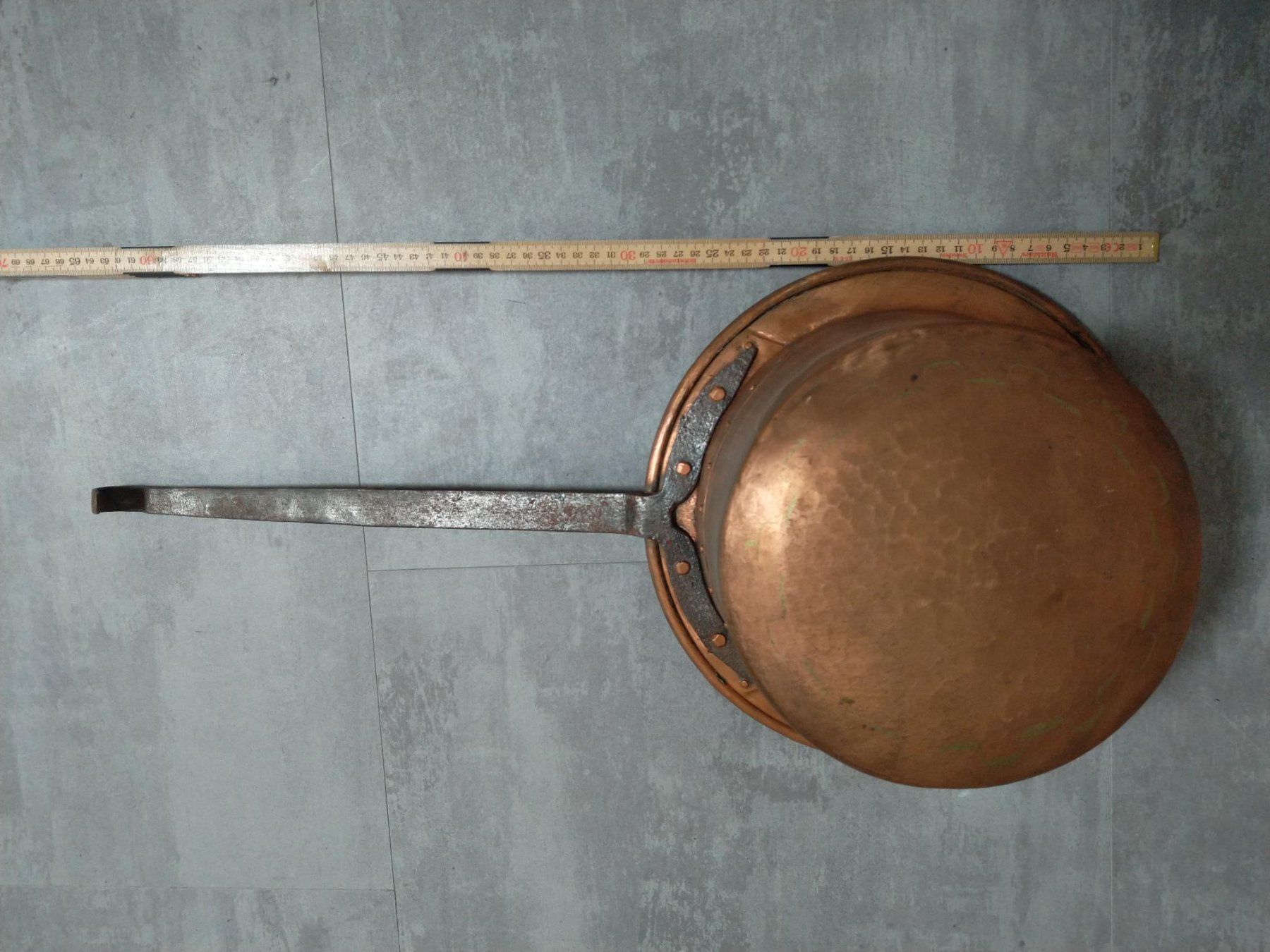 Pfannen: Antike Kupfer Bratpfanne, traditionell, robust, Vintage – Gebraucht aus Baar von Ma8907 5