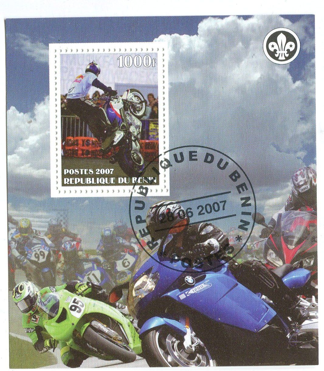 Tous les timbres: Block "Motorräder". Benin – Neuf avec emballage d'origine à Basel par Butsch5