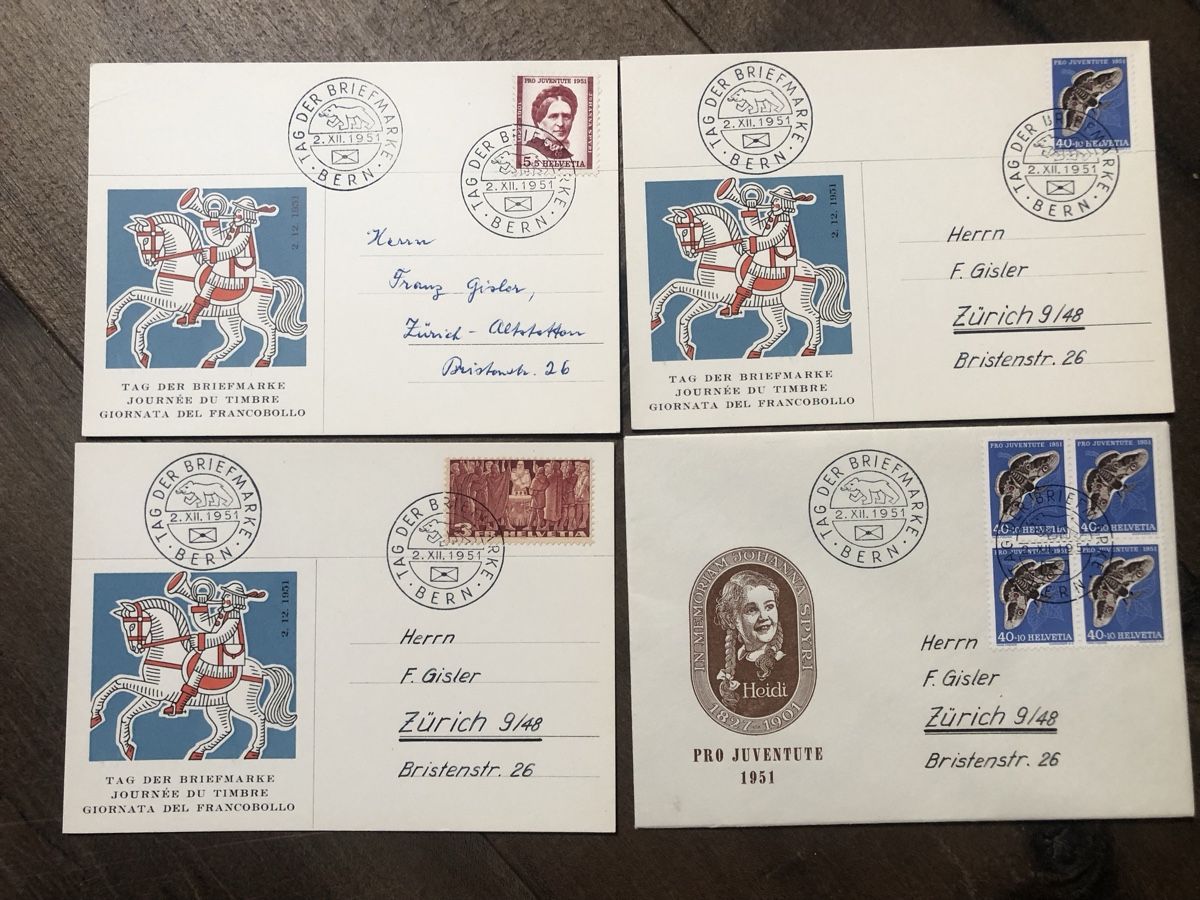 Alle Briefmarken: Sammlung TAG der BRIEFMARKE ab 1937 – Gebraucht aus Lufingen von Rac0 3