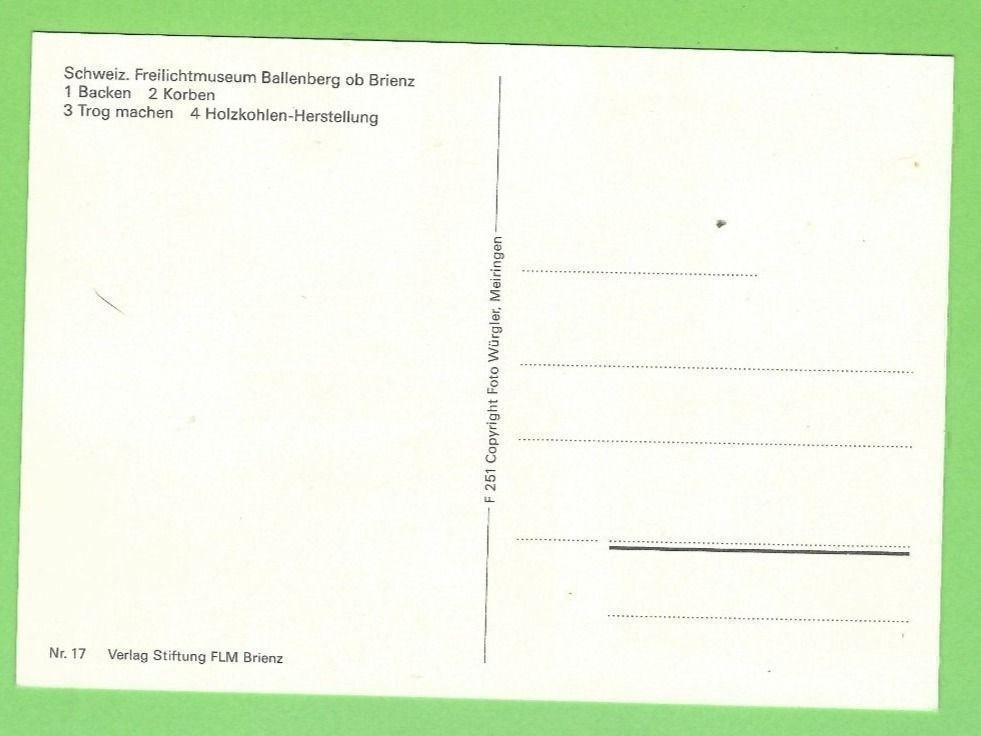 Cartoline postali: Freilichtmuseum Ballenberg – Usato da Zürich venduto da t24_de 1