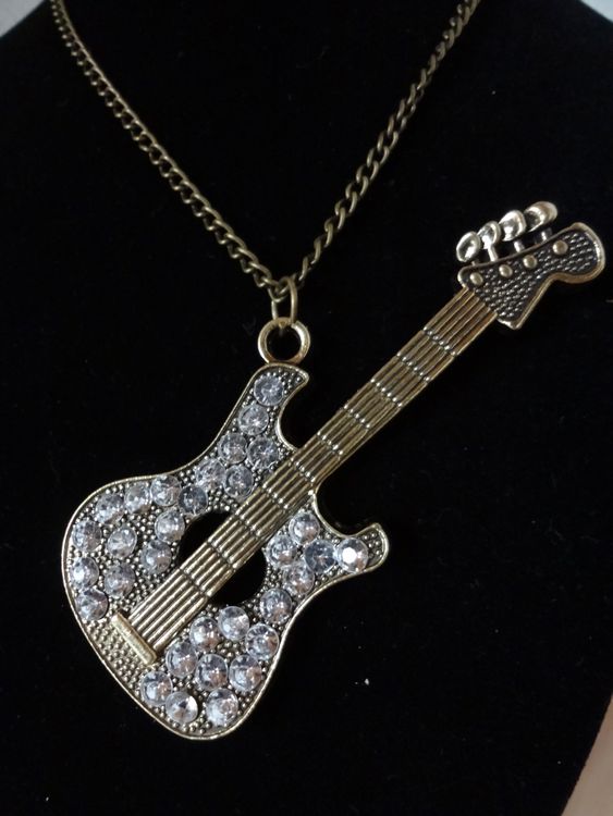 Handgefertigte Musiker Kette - One-Line Gitarre