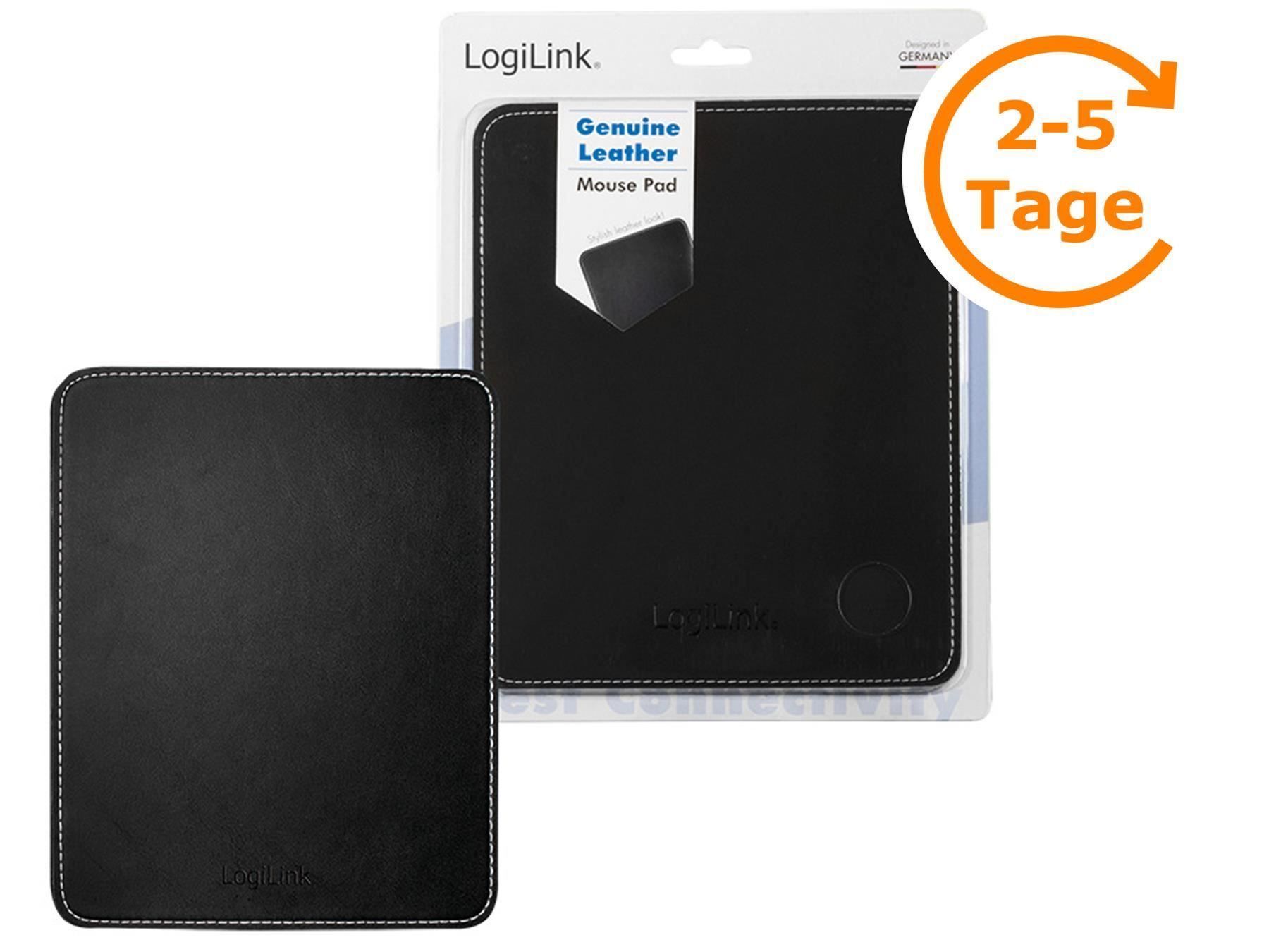 Mausmatten: Maus Pad im Lederdesign, schwarz – Neu und originalverpackt aus St. Gallen von cointec